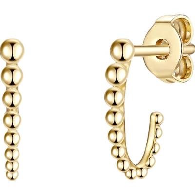 Glanzstücke München Srebrne kolczyki kreole srebro wysokiej próby żółte złoto Kolczyki 1 ct Damski