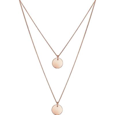 Elli Damski wisiorek dwuwarstwowy z zawieszką ze srebra próby 925 Sterling Silver Naszyjniki 1 ct