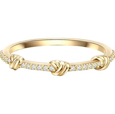 Glanzstücke München Srebrny pierścionek srebro wysokiej próby Cyrkonia żółte złoto Pierścionki 1 ct Damski