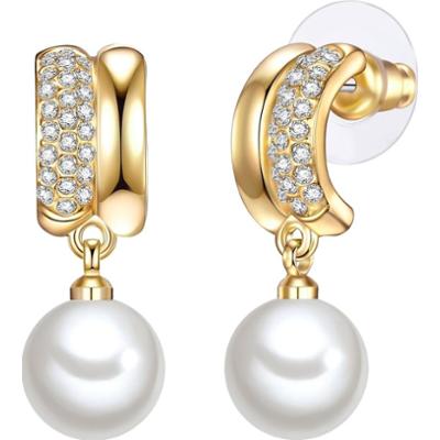 Lulu & Jane Stop metali Szkło Sztuczna perła Kolczyki koła 1 ct Damski