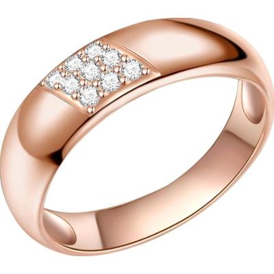 Rafaela Donata Srebrny pierścionek srebro wysokiej próby Cyrkonia różowe złoto Pierścionki 1 ct Damski