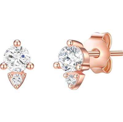 Glanzstücke München Srebrne kolczyki sztyfty srebro wysokiej próby Cyrkonia srebrny Kolczyki 1 ct Damski