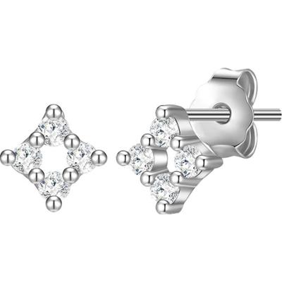 Glanzstücke München Kolczyki Kwadrat z Srebro wysokiej próby w Srebrny 1 ct Damski