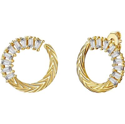 Glanzstücke München Srebrne kolczyki sztyfty srebro wysokiej próby Cyrkonia żółte złoto Kolczyki 1 ct Damski