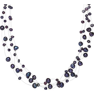 Valero Pearls Naszyjnik z pereł srebro wysokiej próby Perła hodowlana słodkowodna srebrny Naszyjniki 1 ct Damski