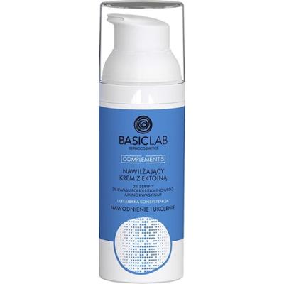 BasicLab NAWILŻAJĄCY KREM Z EKTOINĄ, 3% SERYNY, 2% KWASU POLIGLUTAMINOWEGO, AMINOKWASAMI NMF O ULTRALEKKIEJ KONSYSTENCJI, NAWODNIENIE I UKOJENIE 50 ml