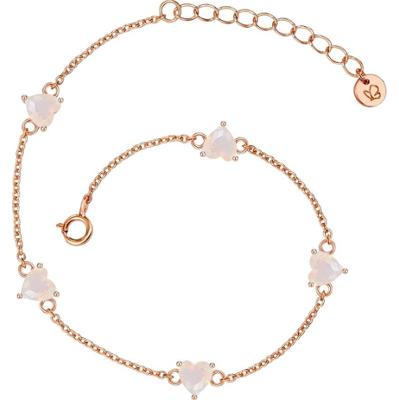 Glanzstücke München Bransoletka Serce z Srebro wysokiej próby w Różowy złoty Bransoletki 1 ct Damski