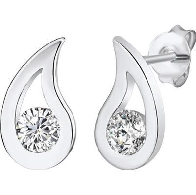 Rafaela Donata Srebrne kolczyki sztyfty Lezka srebro wysokiej próby Cyrkonia srebrny Kolczyki 1 ct Damski