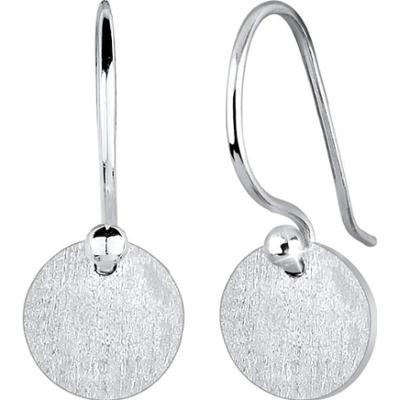 Elli Damskie kolczyki wiszące Geo Platelet Minimal Trend Matt ze srebra próby 925 Sterling Silver Kolczyki 1 ct