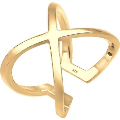 Elli Damski Krzyż Basic Blogger Statement w srebrze 925 Sterling Silver Pierścionki 1 ct