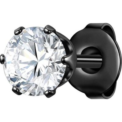 True Rebels Kolczyki Stal nierdzewna Czarny 1 ct Męskie