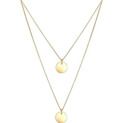 Elli Damski wisiorek dwuwarstwowy z zawieszką ze srebra próby 925 Sterling Silver Naszyjniki 1 ct