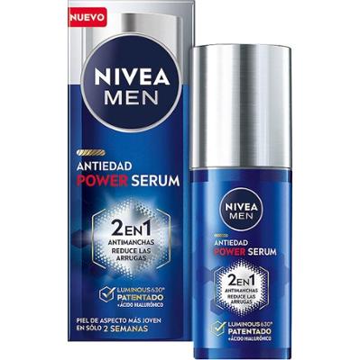 NIVEA MEN LUMINOUS 360° POWER SERUM 2 w 1 Kremy przeciwzmarszczkowe 30 ml Męskie