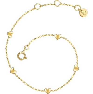 Glanzstücke München Bransoletka Serce z Srebro wysokiej próby w Żółte złoto Bransoletki 1 ct Damski