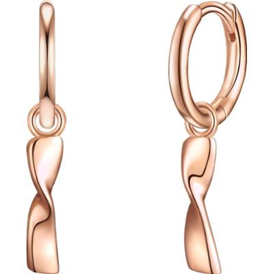Glanzstücke München Kolczyki z Srebro wysokiej próby w Różowy złoty 1 ct Damski