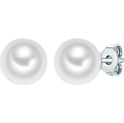 Rafaela Donata Srebrne kolczyki sztyfty srebro wysokiej próby Perła naturalna srebrny Kolczyki 1 ct Damski