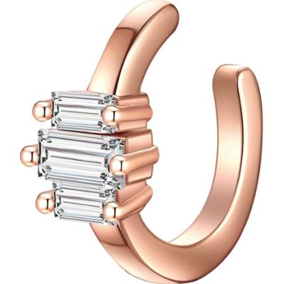 Glanzstücke München Srebrne klamry na ucho srebro wysokiej próby Cyrkonia srebrny Kolczyki 1 ct Damski