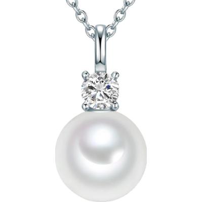 Lulu & Jane Srebro wysokiej pr óby Cyrkonia Sztuczna perła Naszyjniki 1 ct Damski