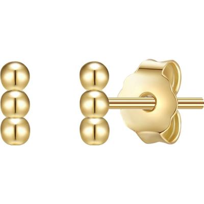 Glanzstücke München Srebrne kolczyki sztyfty srebro wysokiej próby żółte złoto Kolczyki 1 ct Damski