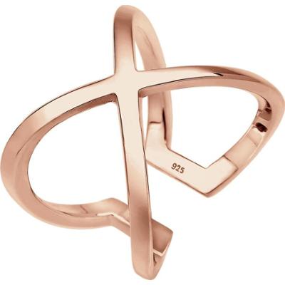 Elli Damski Krzyż Basic Blogger Statement w srebrze 925 Sterling Silver Pierścionki 1 ct