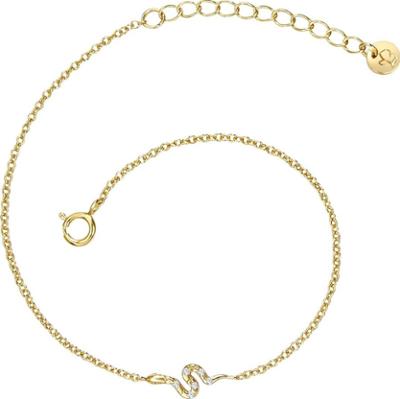 Glanzstücke München Srebrna bransoleta Wąż srebro wysokiej próby Cyrkonia różowe złoto Bransoletki 1 ct Damski