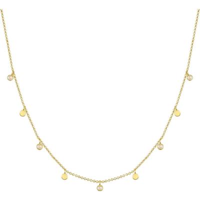 Glanzstücke München Naszyjnik srebrny srebro wysokiej próby Kryształ górski żółte złoto Naszyjniki 1 ct Damski