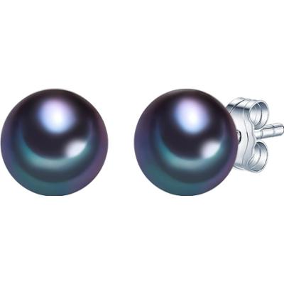 Valero Pearls Kolczyki sztyfty z perłą srebro wysokiej próby Perła hodowlana słodkowodna srebrny 1 ct Damski