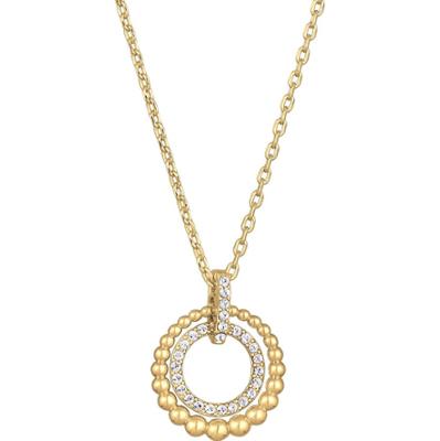 Elli Damski wisiorek kula pierścionek elegancki srebrny z kryształkami Naszyjniki 1 ct