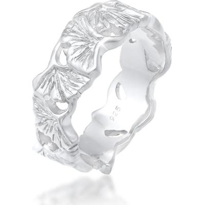 Elli Damski pierścionek Ginkgo liść Tropical Summer Trend w pozłacanym srebrze 925 Sterling Silver Pierścionki 1 ct