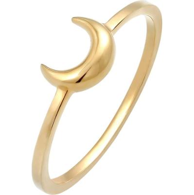 Elli Damski półksiężyc Astro Basic Trend z pozłacanego srebra próby 925 Sterling Silver Pierścionki 1 ct