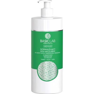 BasicLab NORMALIZUJĄCY PŁYN MICELARNY DO SKÓRY TŁUSTEJ, TRĄDZIKOWEJ I WRAŻLIWEJ Płyn miceralny 500 ml