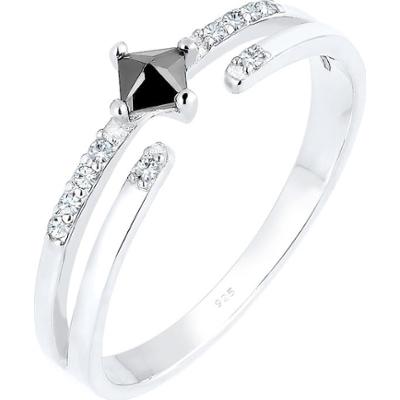 Elli Modern Zirkonia Kristalle 925 Silber Pierścionki 1 ct Damski