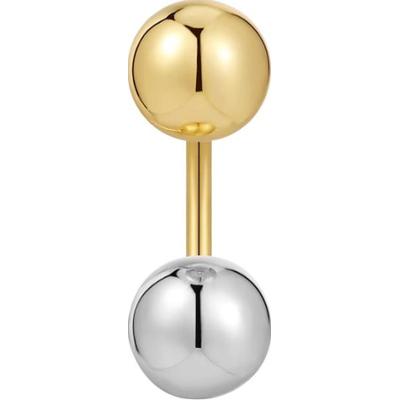 Glanzstücke München Kolczyki Srebro wysokiej próby Srebrny/żółte złoto 1 ct Damski