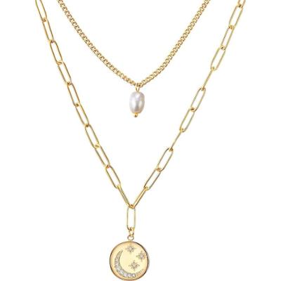 Valero Pearls Stal nierdzewna Preciosa Perła hodowlana słodkowodna Naszyjniki 1 ct Damski