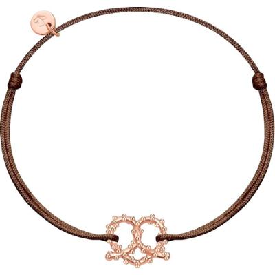 Glanzstücke München Bransoletka Precel serce Srebro wysokiej próby Srebrny Bransoletki 1 ct Damski