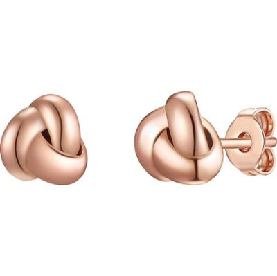 Trilani Srebrne kolczyki sztyfty srebro wysokiej próby różowe złoto Kolczyki 1 ct Damski