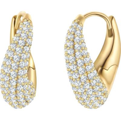 Glanzstücke München Kolczyki Srebro wysokiej próby Żółte złoto Kolczyki koła 1 ct Damski