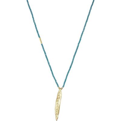 Lulu & Jane Łańcuszek Listek z Stop metali w Żółte złoto Naszyjniki 1 ct Damski