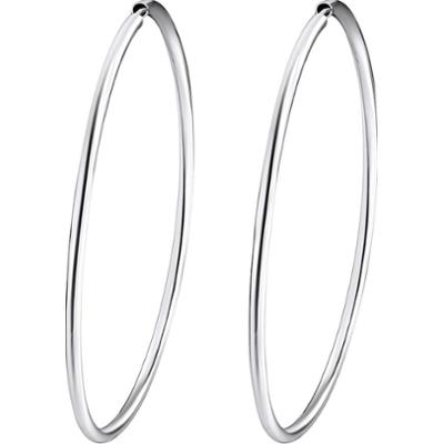 Rafaela Donata Srebrne kolczyki kreole srebro wysokiej próby srebrny Kolczyki 1 ct Damski