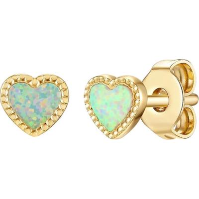 Glanzstücke München Kolczyki Serce z Srebro wysokiej próby w Żółte złoto 1 ct Damski