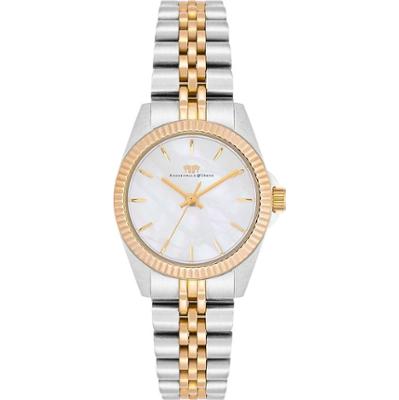 Rhodenwald & Söhne Zegarek kwarcowy Cassina Srebrny/żółte złoto Stal nierdzewna Srebrny/żółte złoto Zegarki damskie 1 ct Damski