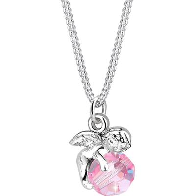 Elli Damski wisiorek Anioł z kryształem w srebrze próby 925 Sterling Silver Naszyjniki 1 ct