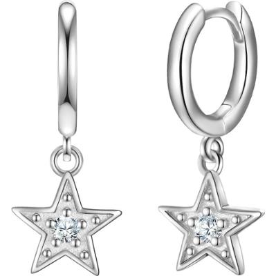 Glanzstücke München Kolczyki Gwiazda z Srebro wysokiej próby w Srebrny 1 ct Damski