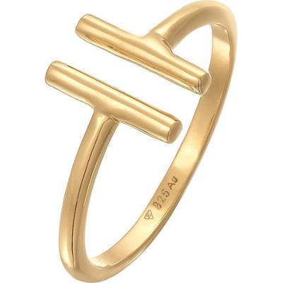 Elli Damski Geo Trend otwarty w srebrze 925 Sterling Silver Pierścionki 1 ct