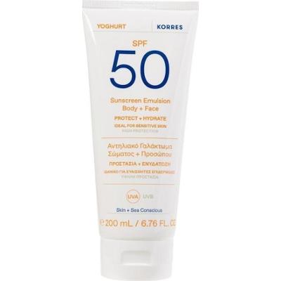 KORRES YOGHURT EMULSJA DO CIALA I TWARZY SPF50 TUBKA Ochrona przeciwsłoneczna 200 ml
