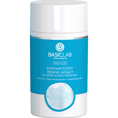 BasicLab Enzymatyczny peeling myjący do skóry suchej i wrażliwej Nawilżenie i wygładzenie Peeling do twarzy 35 g