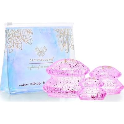 Crystallove Bańki silikonowe do masażu ciała z brokatem – rose Akcesoria do masażu 1 ct