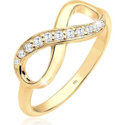 Elli Damski symbol nieskończoności Eternity Trend z kryształami cyrkonii w srebrze 925 Sterling Silver Pierścionki 1 ct