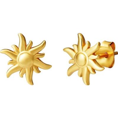 Glanzstücke München Ohrstecker Sterling Silber gelbgold Kolczyki 1 ct Damski
