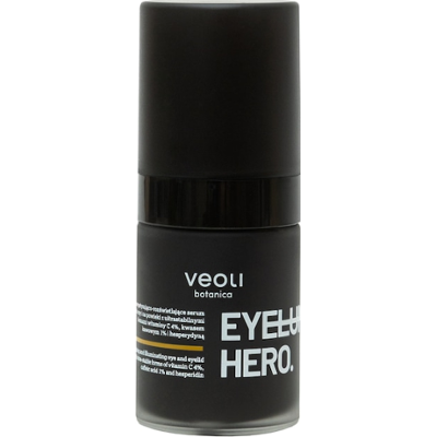 Veoli Botanica EYELUMINATE HERO Energetyzująco-rozświetlające serum pod oczy i na powieki z ultrastabilnymi formami witaminy C 4%, kwasem kawowym 1% i